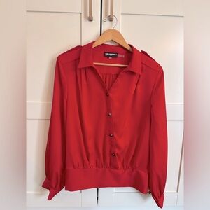 Karl Lagerfeld Red Blouse